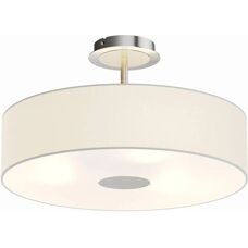 Lindby Josia - Modern White Fabric Ceiling Lamp - Ceiling Light