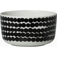 Marimekko Oiva/Siirtolapuutarha Kulho - 5 dl, Musta/Valkoinen, Geometrinen kuvio
