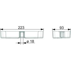 Oras 253050 Transparenter Seifenspender - Seifenkorb