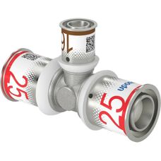 Réducteur en T en laiton Uponor pour eau et radiateurs - 25x16x25mm - Publicité