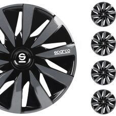 Sparco Lazio Zwart/Grijs 14" Velgkap - Auto-accessoire
