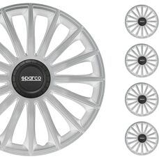 Sparco Silver 4-Piece Wheel Cover Set - 15 Inch
