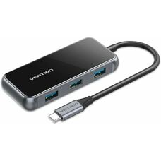 Vention TFDHB USB Hub - 4 USB 3.0, 1 USB-C PD, Szary - USB Hub