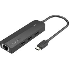Vention TGOBB USB-C Hub - 5 Porty, Czarny