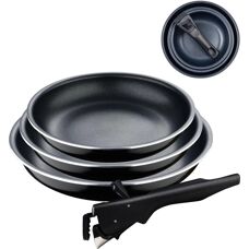 Bergner Click & Cook Svart Aluminium Pannset - 3 delar