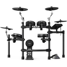 NUX DM-7X Elektronisk Trommesæt - Dobbelt Trigger, Remo Heads, Bluetooth