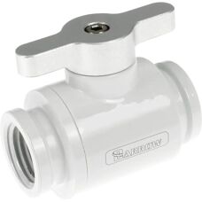 Barrow Weiß/Silber G1/4 Kugelhahn - Wasserkühlung Zubehör