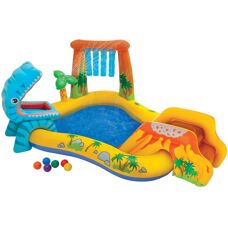 Intex Dinosaur Inflatable Kiddie Pool - 272L, 249x109x191cm