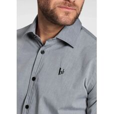 Bruno Banani Herren Business Langarmhemd Grau