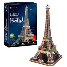 Cubic Fun Eiffel Toren LED Puzzel - 84 stuks - Gebouw