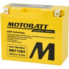 Motobatt MBT12B4 12V Motorcycle Battery - AGM, 2 Poles