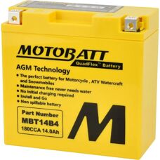 Motobatt MBT14B4 13Ah Motorcycle Battery - Motorcycle Accessories