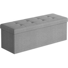 SONGMICS Banc de Depozitare Pliabil Gri Deschis - Ottoman