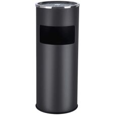 SONGMICS Cenicero exterior negro con contenedor - 30L Acero
