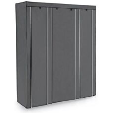 Songmics LSF03G Grauer Kleiderschrank - 12 Ablagen, Tragbarer Schrank