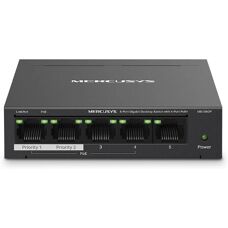 Mercusys MS105GP Nätverksswitch - Gigabit Ethernet PoE - 5 Portar