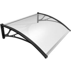 VOUNOT Black 120x80cm Front Door Canopy - Weatherproof Awning