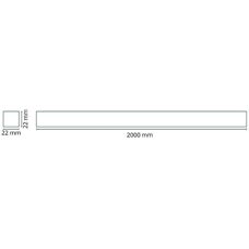 SG Armaturen Zip 230V 2m Skinne - Matt hvit - Belysningssystem