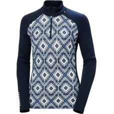 Helly Hansen Women's Lifa Merino Midweight Graphic 1/2 Zip Base Layer - Base Layer