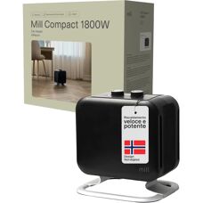 Mill Svart Kompakt 1800W Romvarmer - Romoppvarming