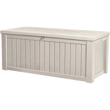 Keter Rockwood Garden Storage Box (570L) - Rocked - Beige
