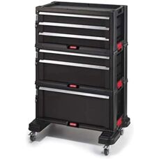 Chariot à outils Keter avec 6 tiroirs - Noir - Rangement d'outils - Publicité
