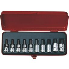 Conjunto de soquetes Bahco 7809M/10, 5-19mm, 10 peças, 1/2"