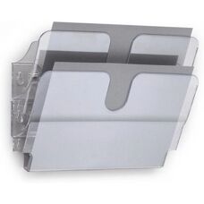 DURABLE FLEXIPLUS litteraturracka - 2 hyllor - genomskinlig