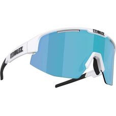 Bliz Eyewear Matrix - shiny white/Smoke with blue
