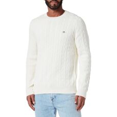GANT Kabel pullover (8050601) - strikket crew neck sweater lavet af bomuld (8050601-130) beige