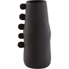 Jotex - Florero decorativo - Poliresina, negro mate, 30,7cm
