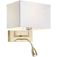 Markslöjd Savoy Væglampe - Satin Chrome/Hvid - Væglampe