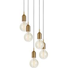 Markslöjd Bronx hengelampe - 3 lys i bronse - E27 LED 60W