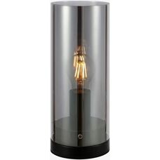 Markslojd Schwarzer Post Tischlampe - 1L, 9cm, Rauchglas