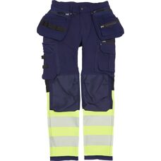 Blaklader 1993 Højt Synlig Arbejdsbukser - Herre - Marineblå/gul - 4-vej stræk