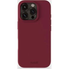 Holdit iPhone 16 Pro Mykt Berøring Silikoncover - Rød Fløyel