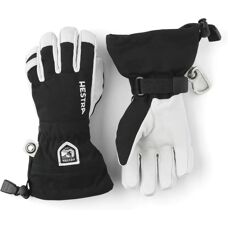 Hestra Junior Skidhandskar ARMY LEATHER HELI Svart - Barnens skidhandskar