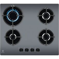 Electrolux Piano cottura a gas 60 cm 4 fuochi Speed Burner Vetro Specchiato