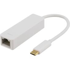 Deltaco USBC-GIGA1 Gigabit Ethernet Netzwerkkarte - Weiß