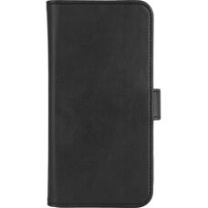 Essentials 3052203 Handyhülle - Klapp, Schwarz, Eco Leder