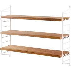 String Furniture Pocket Veggskap - Naturlig Tre / Hvit - 60x50cm