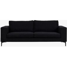 Venture Design Bolero 3-sitssoffa - Svart tyg & Stålfötter