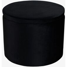 Venture Home Dunken Sort Fløjl Puf - Puf