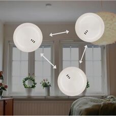 Capidi Modell CAP388B Trådlös Rökdetektor - 10 Års Batteri - Vit