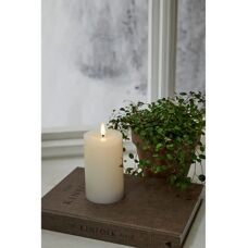 Star Trading Flamme Flow LED-Kerze - 15cm Weiß Dekoration