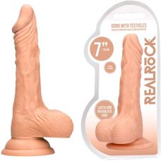 REALROCK Beiget 17,8cm Realistisches Sextoy mit Hoden