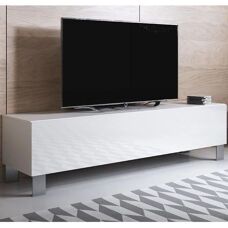 Muebles Bonitos Luke H2 Bianco Lucido Mobile TV Moderno