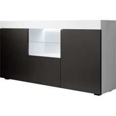 Muebles Bonitos Sefora - Credenza Bianco e Nero con LED