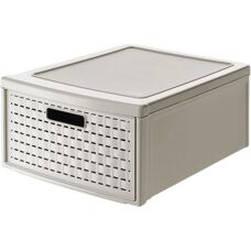 Rotho Country Storage Drawer - Beige - 19.2L - Rustic Style