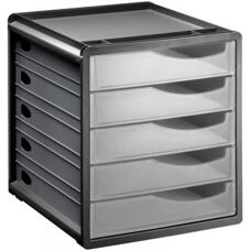 Rotho 11065 Aufbewahrungsbox - Rechteckig - Anthrazit & Transparent